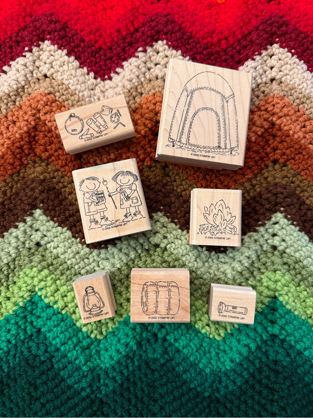 Stampin' Up Campout Set/7 Craft Cardmaking. Fire Smores